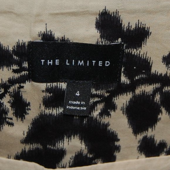 The Limited Black and Tan Flowered Patterned Full Skirt Size 4 - Picture 8 of 9